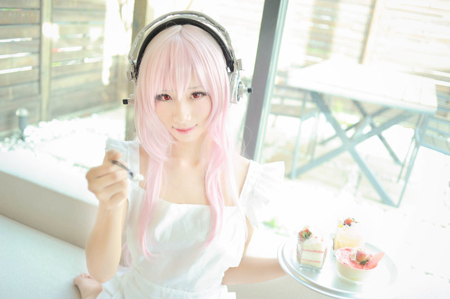 超级索尼子 super sonico cosplay 雨波