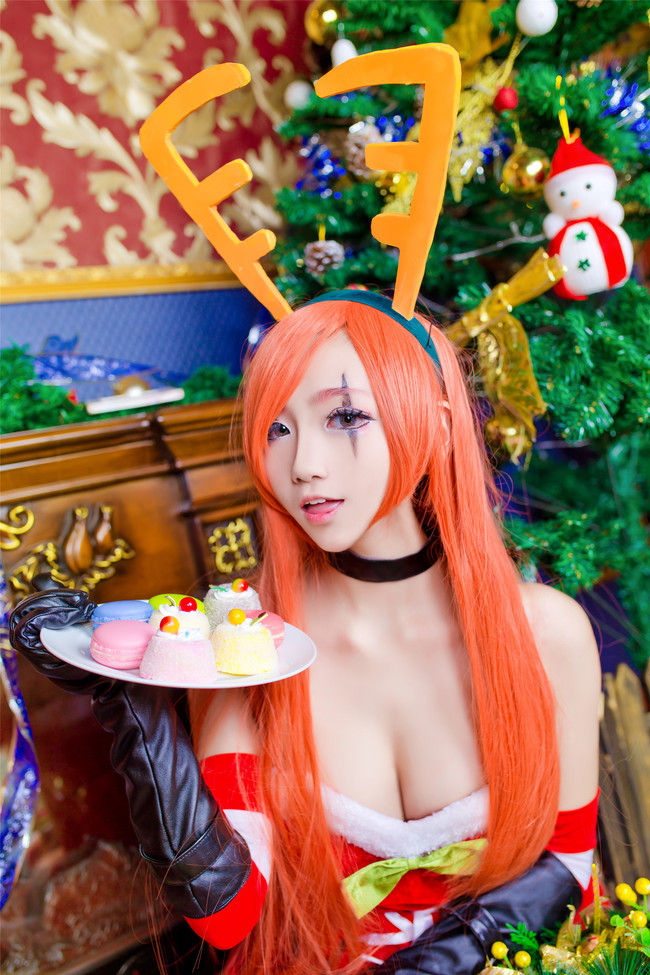 [cosplay]LOL 夺命美人 卡特琳娜~ 圣诞Ver.~[二次元cos]