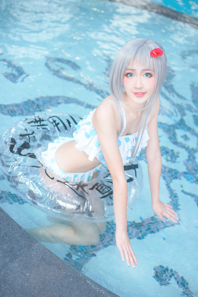 cosplay 未闻花名 本田芽衣子 水着ver.