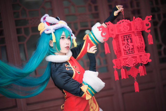 【新春贺图】——舞狮miku——