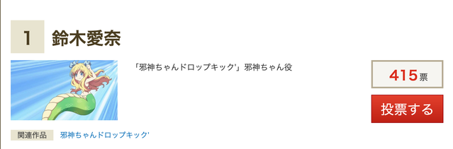 2020年春季番女性声优人气排名投票正式开始