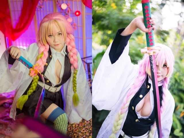 漫画「鬼灭之刃」恋柱&middot;甘露寺蜜璃的生日纪念cosplay特集！