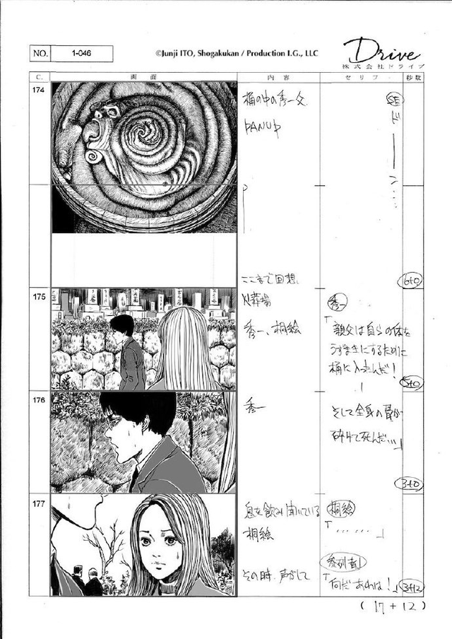 伊藤润二「旋涡」改编动画公布首集分镜 攻壳机动队团队制作