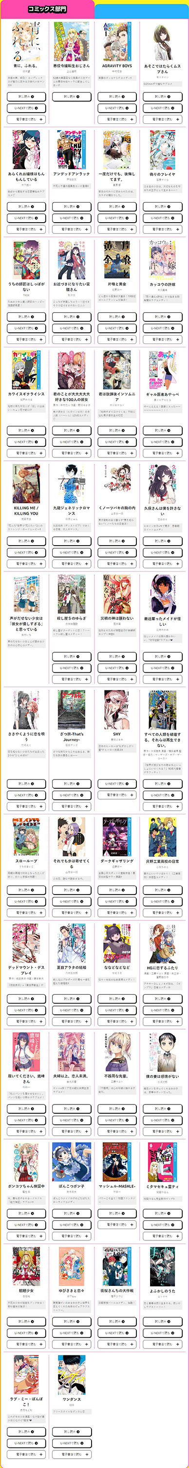 下一部漫画大奖2020完整名单正式公布