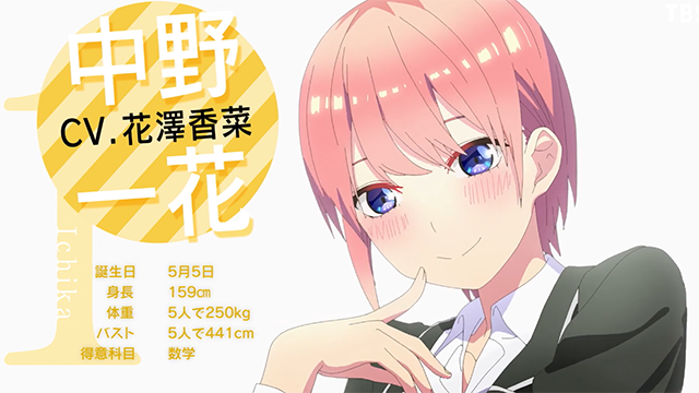 电视动画「五等分的花嫁∬」角色PV公开