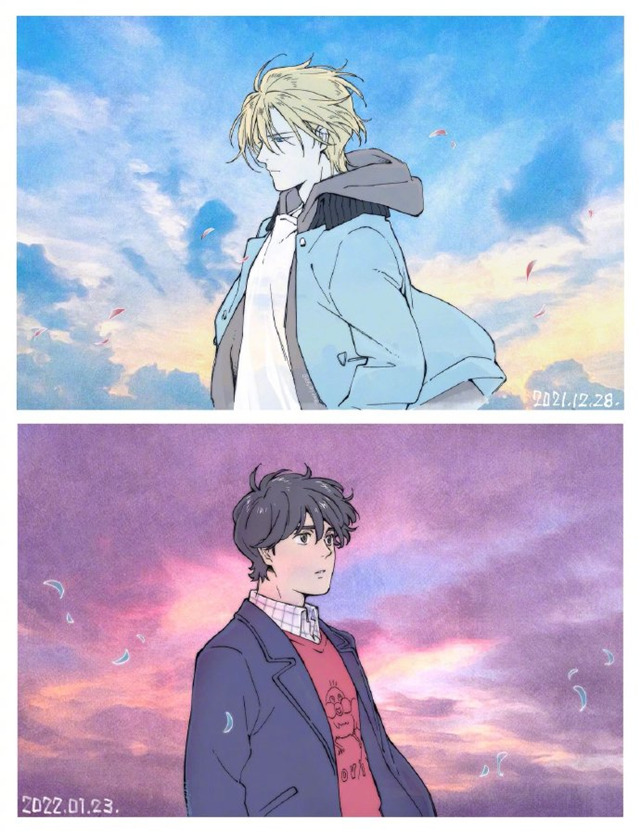 「BANANA FISH」总作画监督公开最新绘制的英二插图