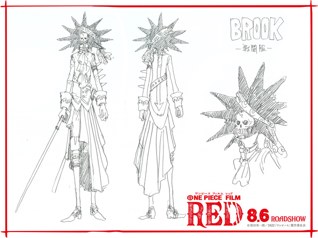 剧场版动画「ONE PIECE FILM RED」各角色战斗服设计图公开